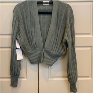 Sage Green Wilfred Plunge Front Cardigan (Aritzia Thais Cardigan) Size XS